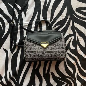 Juicy Couture Black and Gray Backpack with Heart Accent